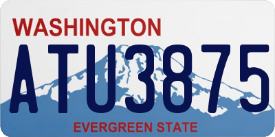 WA license plate ATU3875