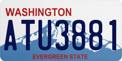 WA license plate ATU3881