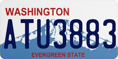 WA license plate ATU3883