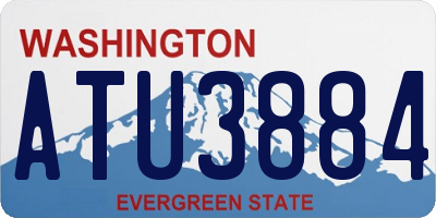 WA license plate ATU3884