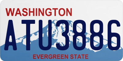 WA license plate ATU3886