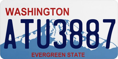 WA license plate ATU3887