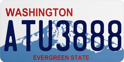 WA license plate ATU3888