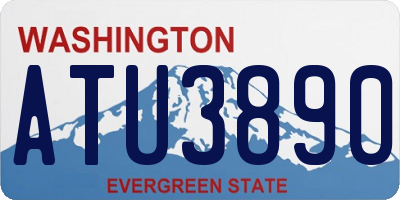 WA license plate ATU3890
