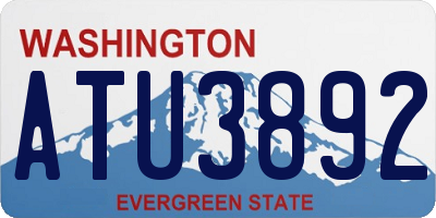 WA license plate ATU3892