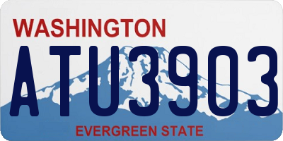 WA license plate ATU3903
