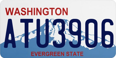 WA license plate ATU3906