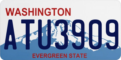 WA license plate ATU3909