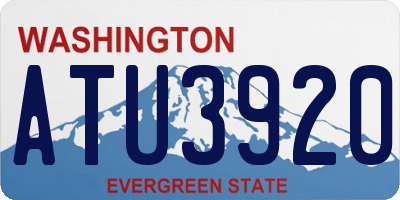WA license plate ATU3920