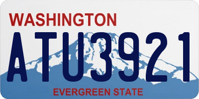 WA license plate ATU3921