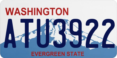 WA license plate ATU3922