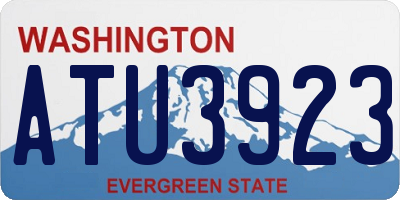 WA license plate ATU3923