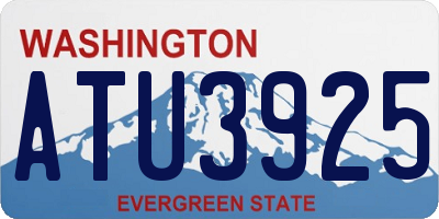 WA license plate ATU3925