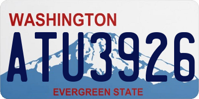 WA license plate ATU3926