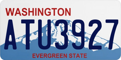 WA license plate ATU3927