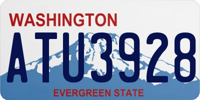 WA license plate ATU3928