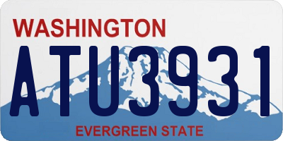 WA license plate ATU3931