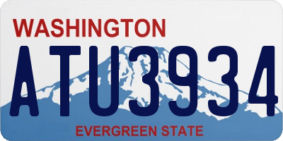 WA license plate ATU3934