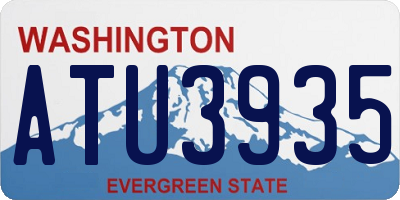 WA license plate ATU3935