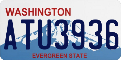 WA license plate ATU3936