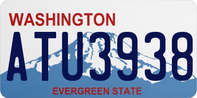 WA license plate ATU3938