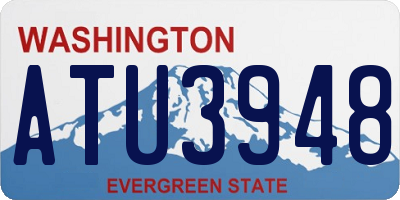 WA license plate ATU3948