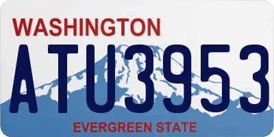 WA license plate ATU3953