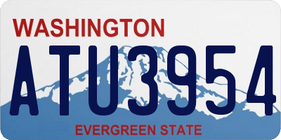WA license plate ATU3954
