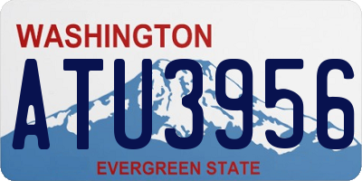 WA license plate ATU3956