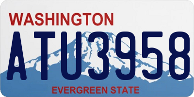 WA license plate ATU3958