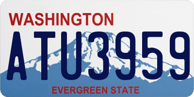 WA license plate ATU3959