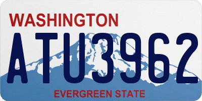 WA license plate ATU3962