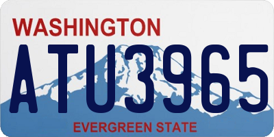 WA license plate ATU3965