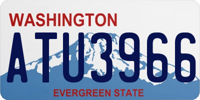WA license plate ATU3966