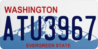 WA license plate ATU3967