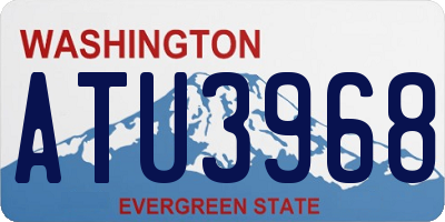 WA license plate ATU3968