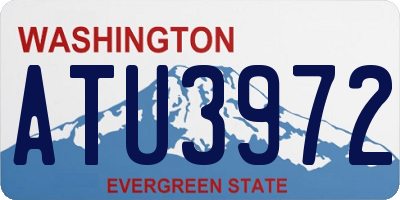 WA license plate ATU3972