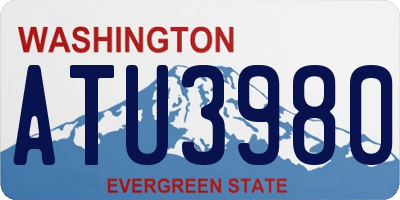 WA license plate ATU3980