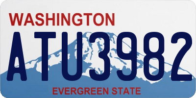 WA license plate ATU3982