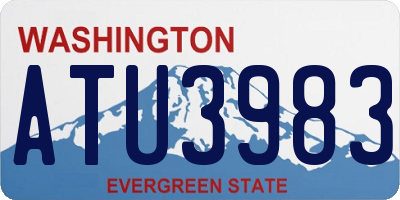WA license plate ATU3983