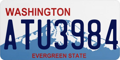 WA license plate ATU3984