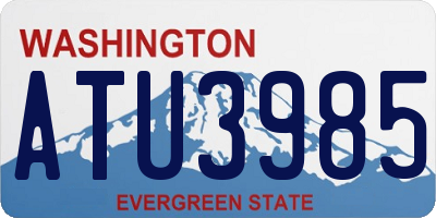 WA license plate ATU3985