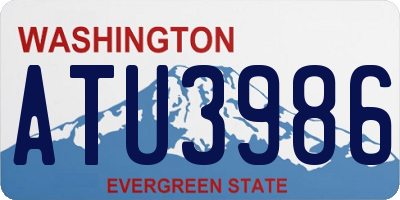 WA license plate ATU3986