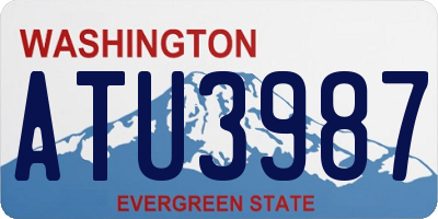 WA license plate ATU3987