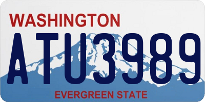 WA license plate ATU3989