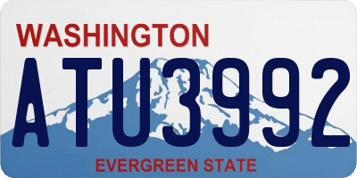 WA license plate ATU3992