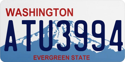 WA license plate ATU3994