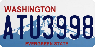WA license plate ATU3998