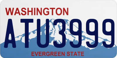 WA license plate ATU3999