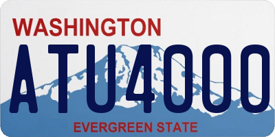 WA license plate ATU4000